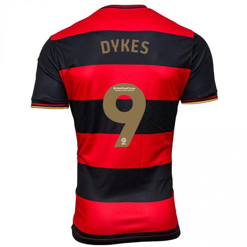 Hombre Fútbol Camiseta Lyndon Dykes #9 Negro Rojo 2ª Equipación 2023/24 Perú