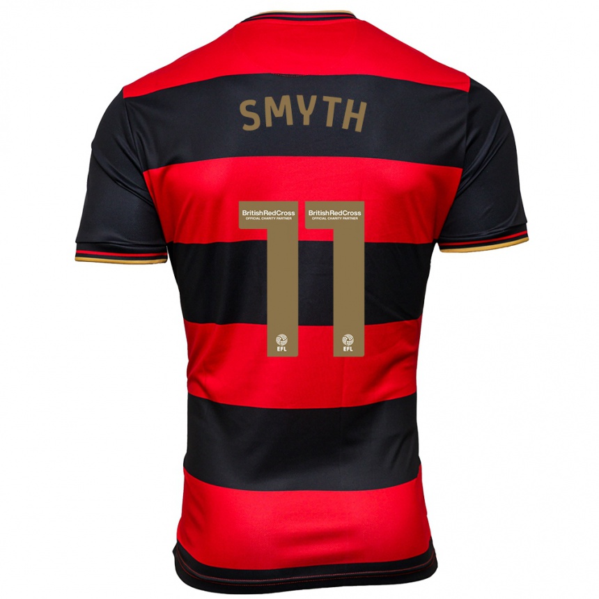 Hombre Fútbol Camiseta Paul Smyth #11 Negro Rojo 2ª Equipación 2023/24 Perú