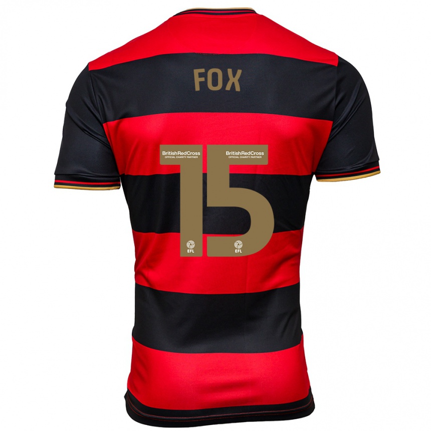 Hombre Fútbol Camiseta Morgan Fox #15 Negro Rojo 2ª Equipación 2023/24 Perú