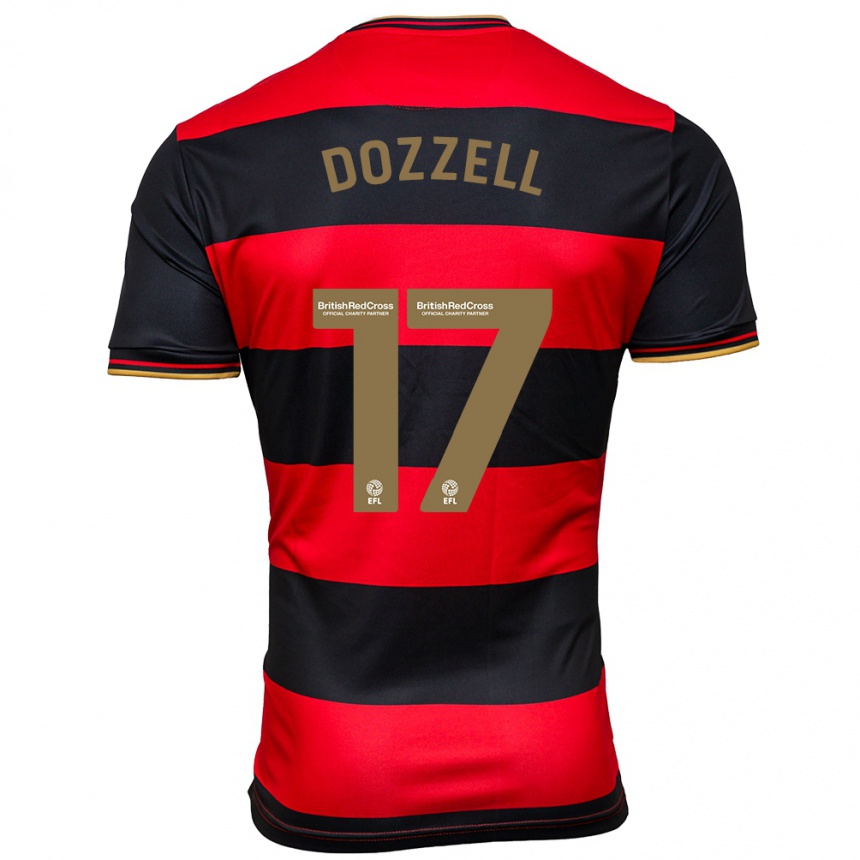 Hombre Fútbol Camiseta Andre Dozzell #17 Negro Rojo 2ª Equipación 2023/24 Perú