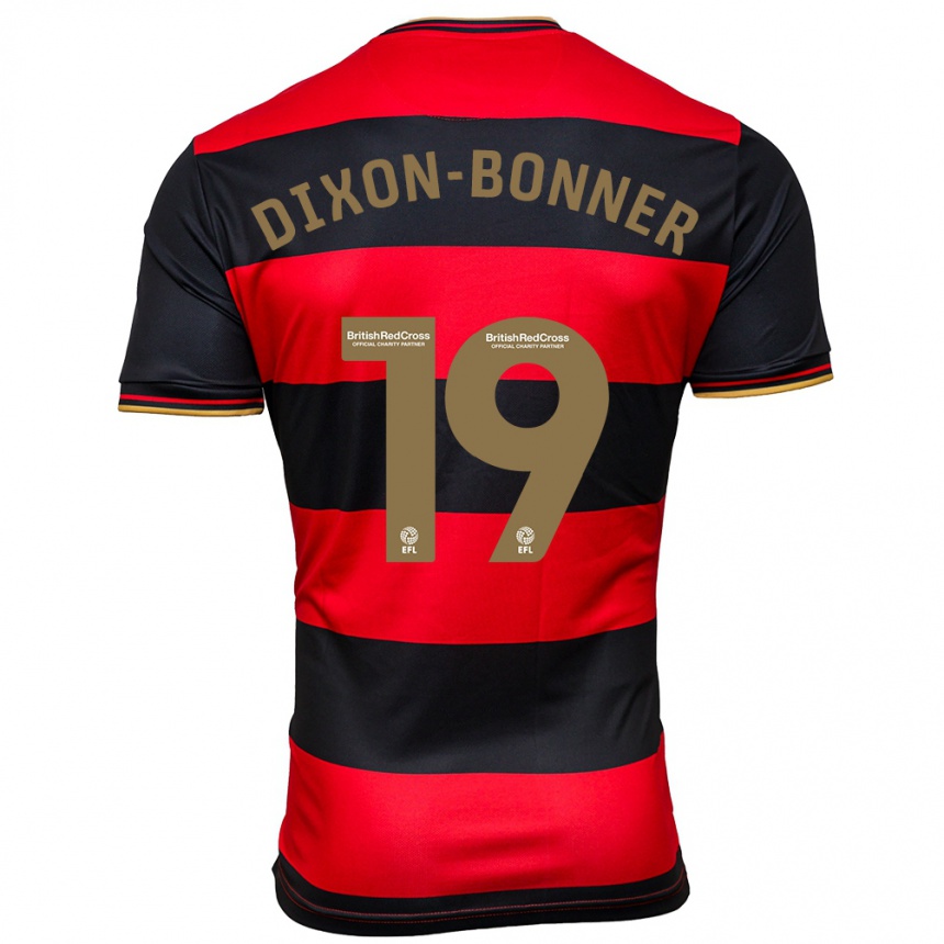 Hombre Fútbol Camiseta Elijah Dixon-Bonner #19 Negro Rojo 2ª Equipación 2023/24 Perú