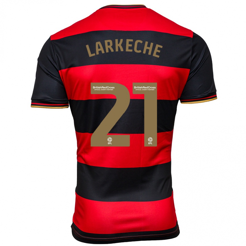 Hombre Fútbol Camiseta Ziyad Larkeche #21 Negro Rojo 2ª Equipación 2023/24 Perú