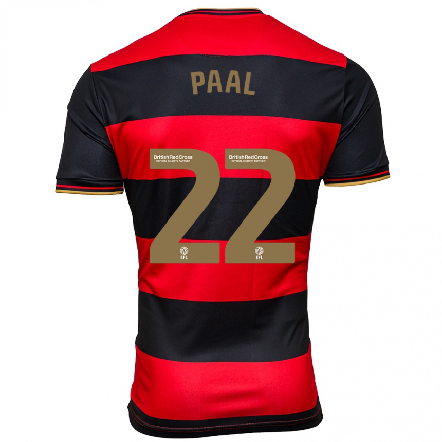 Hombre Fútbol Camiseta Kenneth Paal #22 Negro Rojo 2ª Equipación 2023/24 Perú