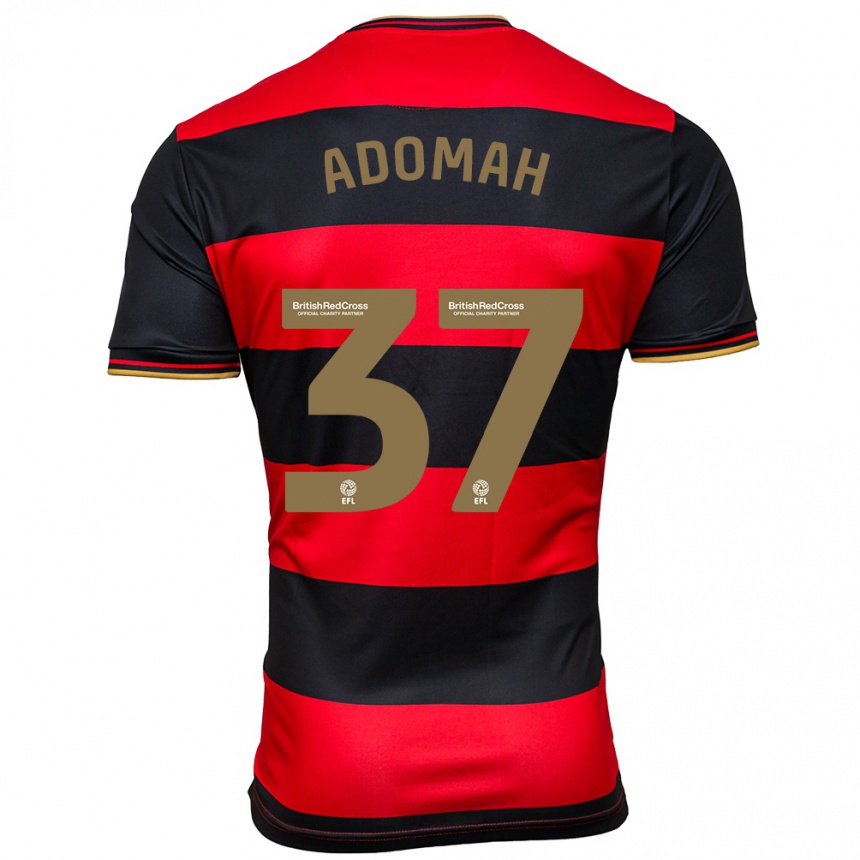 Hombre Fútbol Camiseta Albert Adomah #37 Negro Rojo 2ª Equipación 2023/24 Perú