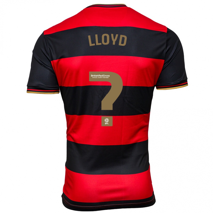 Hombre Fútbol Camiseta Alfie Lloyd #0 Negro Rojo 2ª Equipación 2023/24 Perú