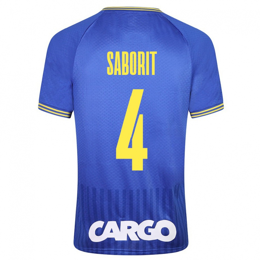 Hombre Fútbol Camiseta Enric Saborit #4 Azul 2ª Equipación 2023/24 Perú