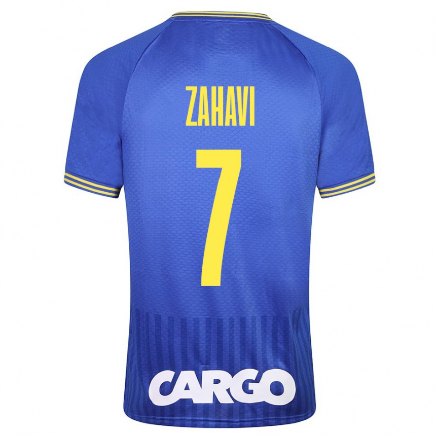 Hombre Fútbol Camiseta Eran Zahavi #7 Azul 2ª Equipación 2023/24 Perú