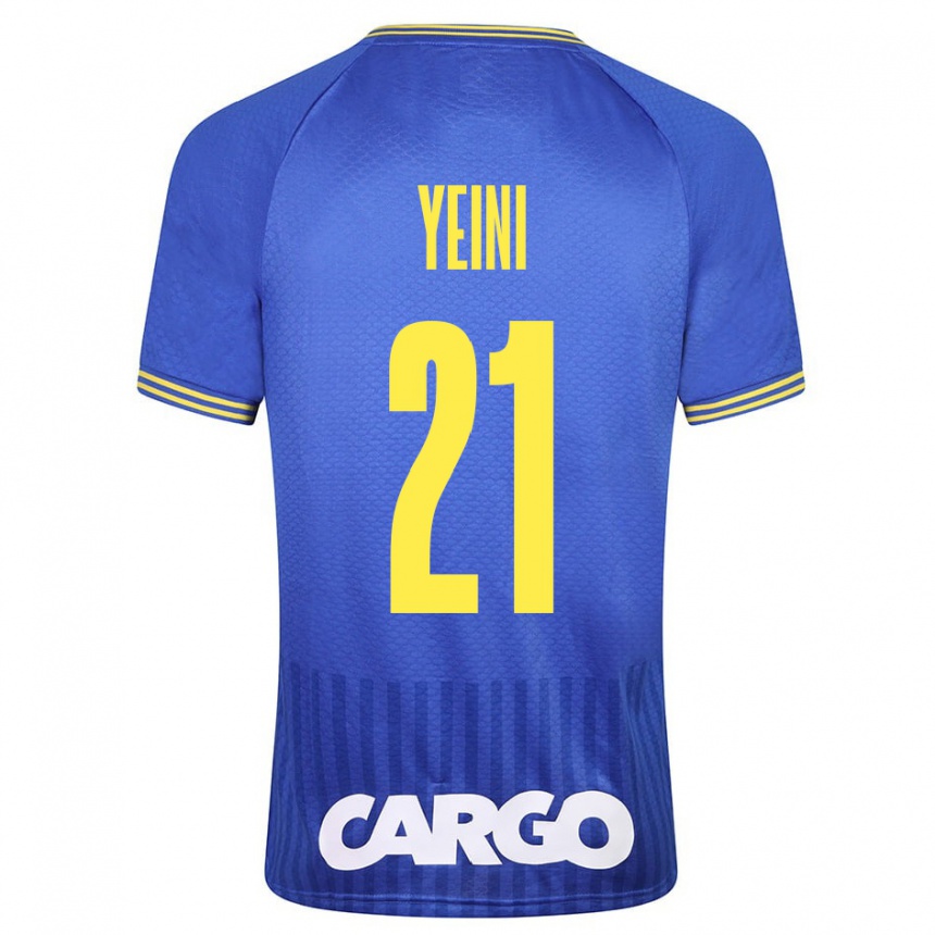 Hombre Fútbol Camiseta Sheran Yeini #21 Azul 2ª Equipación 2023/24 Perú