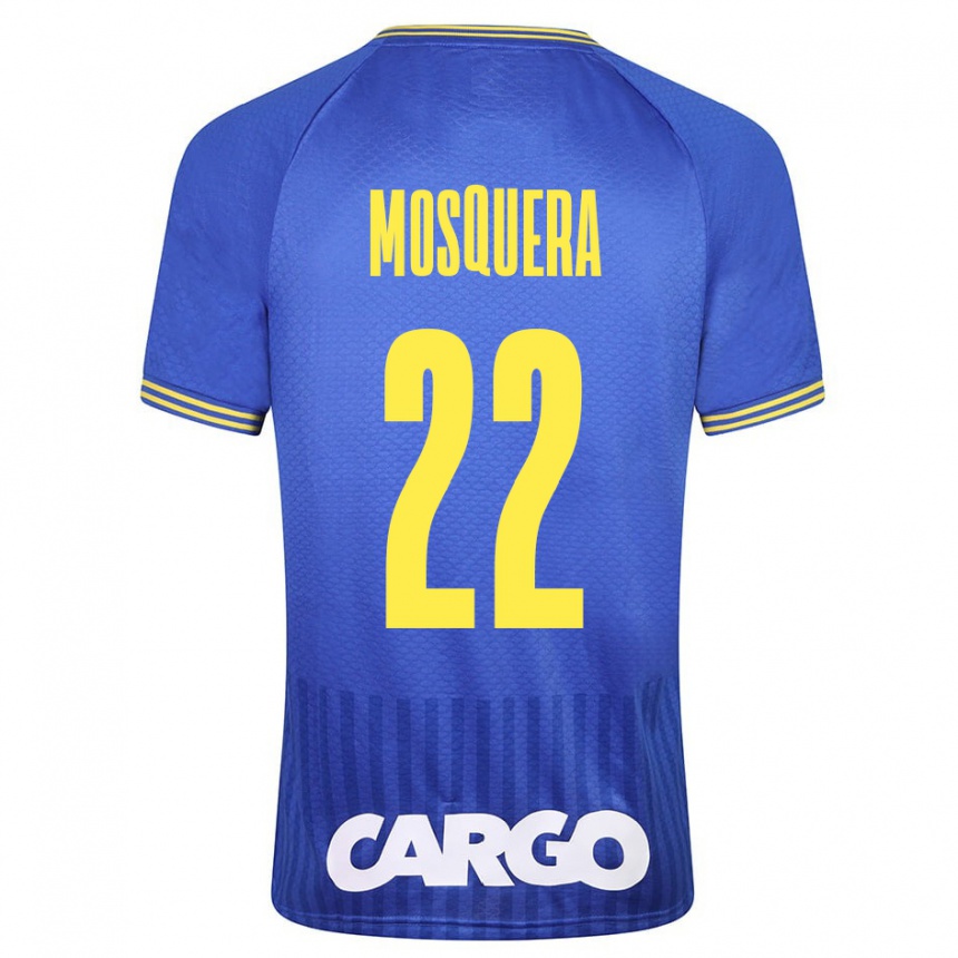 Hombre Fútbol Camiseta Orlando Mosquera #22 Azul 2ª Equipación 2023/24 Perú