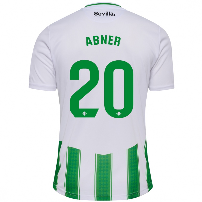 Mujer Fútbol Camiseta Abner #20 Blanco 1ª Equipación 2023/24 Perú