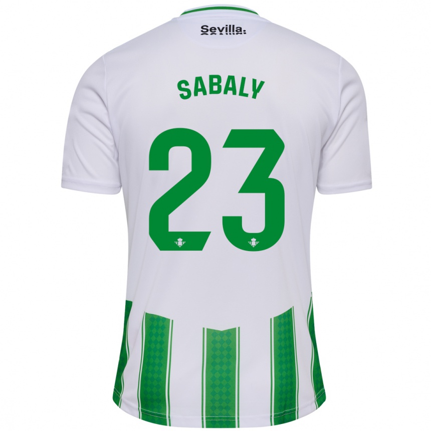 Mujer Fútbol Camiseta Youssouf Sabaly #23 Blanco 1ª Equipación 2023/24 Perú