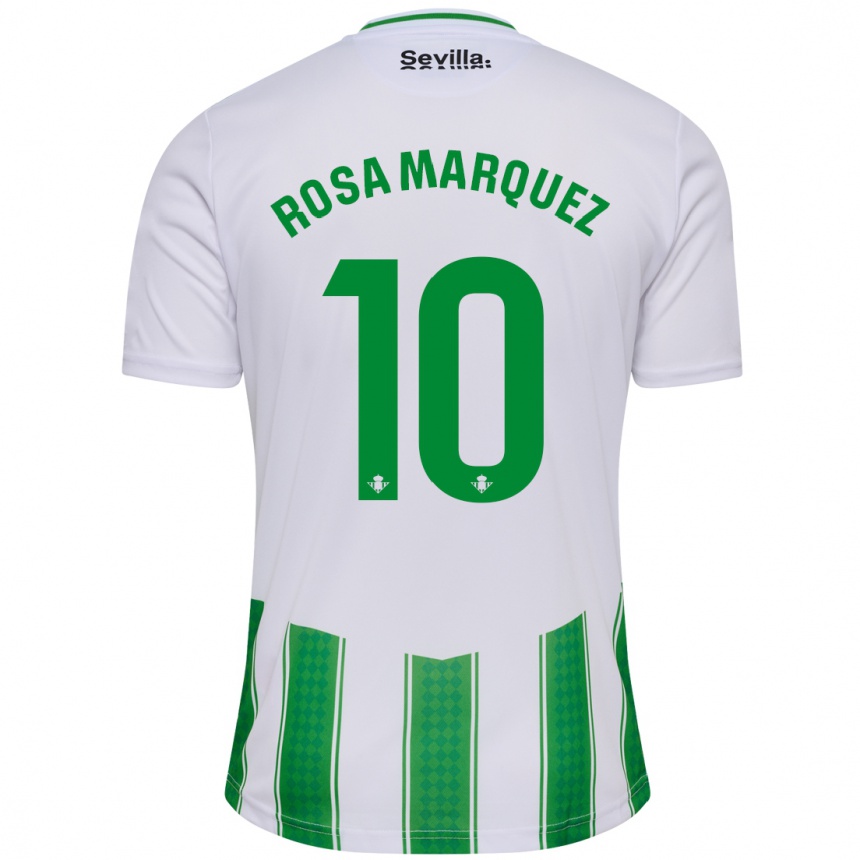 Mujer Fútbol Camiseta Rosa Márquez Baena #10 Blanco 1ª Equipación 2023/24 Perú