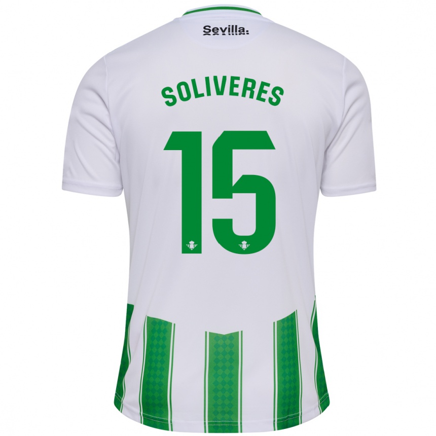 Mujer Fútbol Camiseta Gema Soliveres #15 Blanco 1ª Equipación 2023/24 Perú