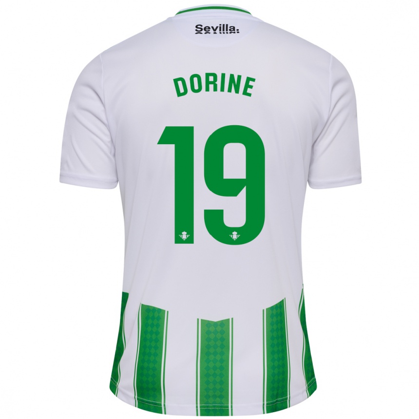 Mujer Fútbol Camiseta Dorine Nina Chuigoue #19 Blanco 1ª Equipación 2023/24 Perú