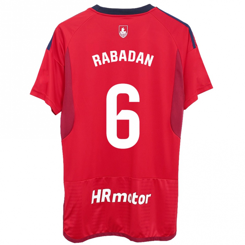 Mujer Fútbol Camiseta David Rabadán #6 Rojo 1ª Equipación 2023/24 Perú