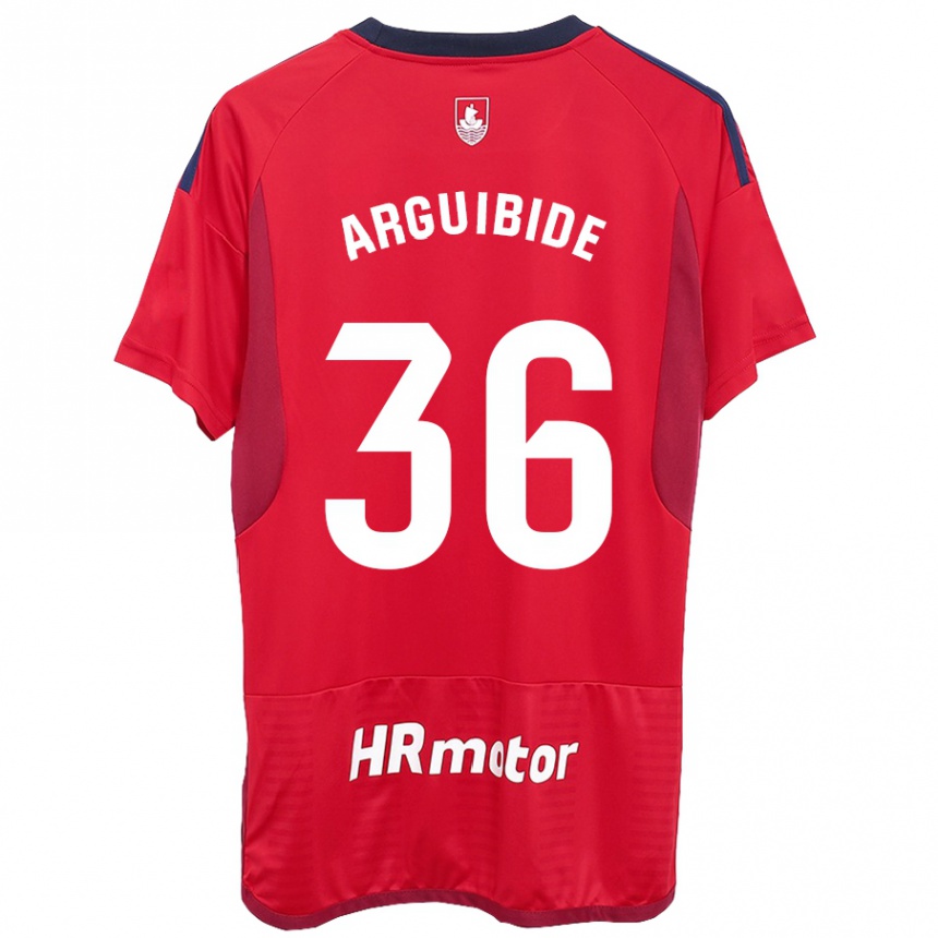 Mujer Fútbol Camiseta Iñigo Arguibide #36 Rojo 1ª Equipación 2023/24 Perú