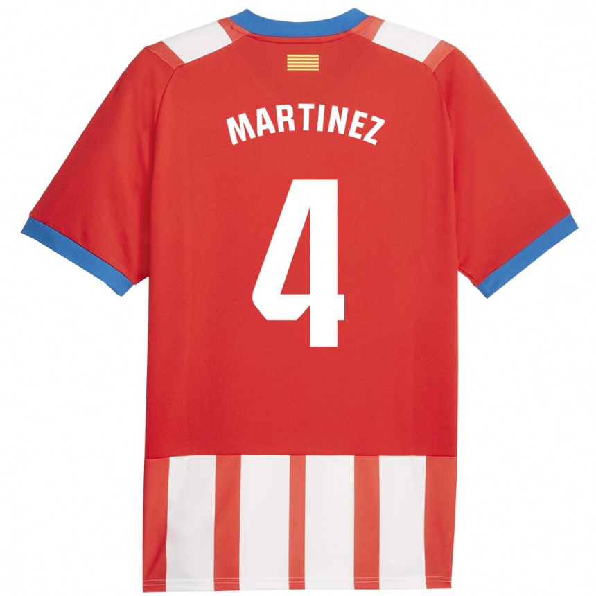 Mujer Fútbol Camiseta Arnau Martínez #4 Rojo Blanco 1ª Equipación 2023/24 Perú