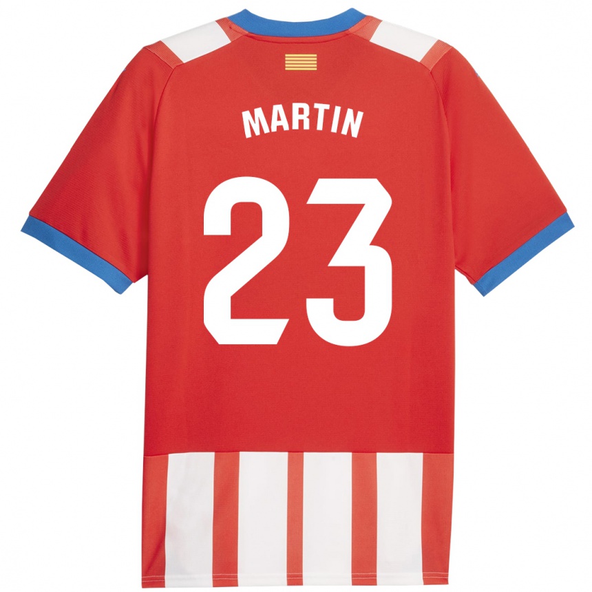 Mujer Fútbol Camiseta Iván Martín #23 Rojo Blanco 1ª Equipación 2023/24 Perú