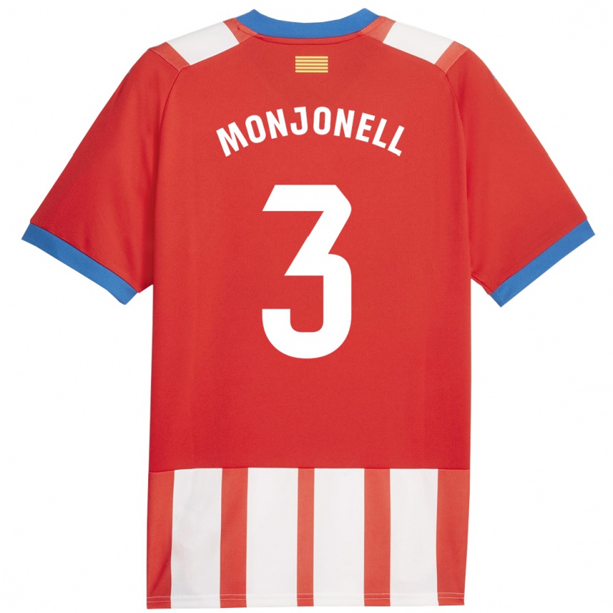 Mujer Fútbol Camiseta Eric Monjonell #3 Rojo Blanco 1ª Equipación 2023/24 Perú