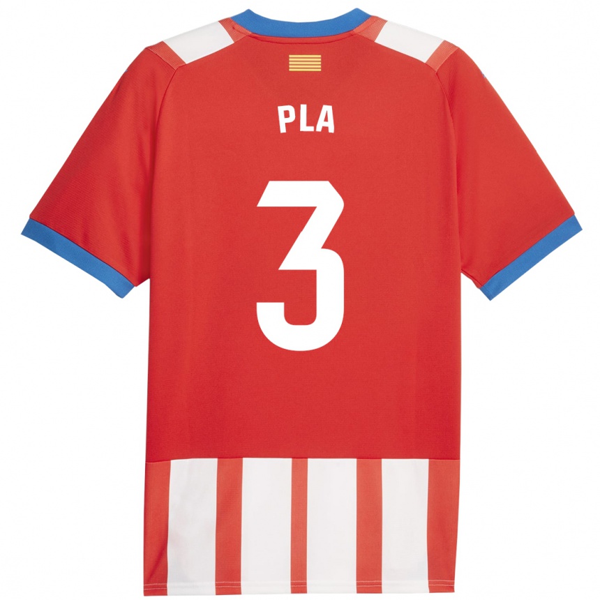 Mujer Fútbol Camiseta Marta Pla #3 Rojo Blanco 1ª Equipación 2023/24 Perú