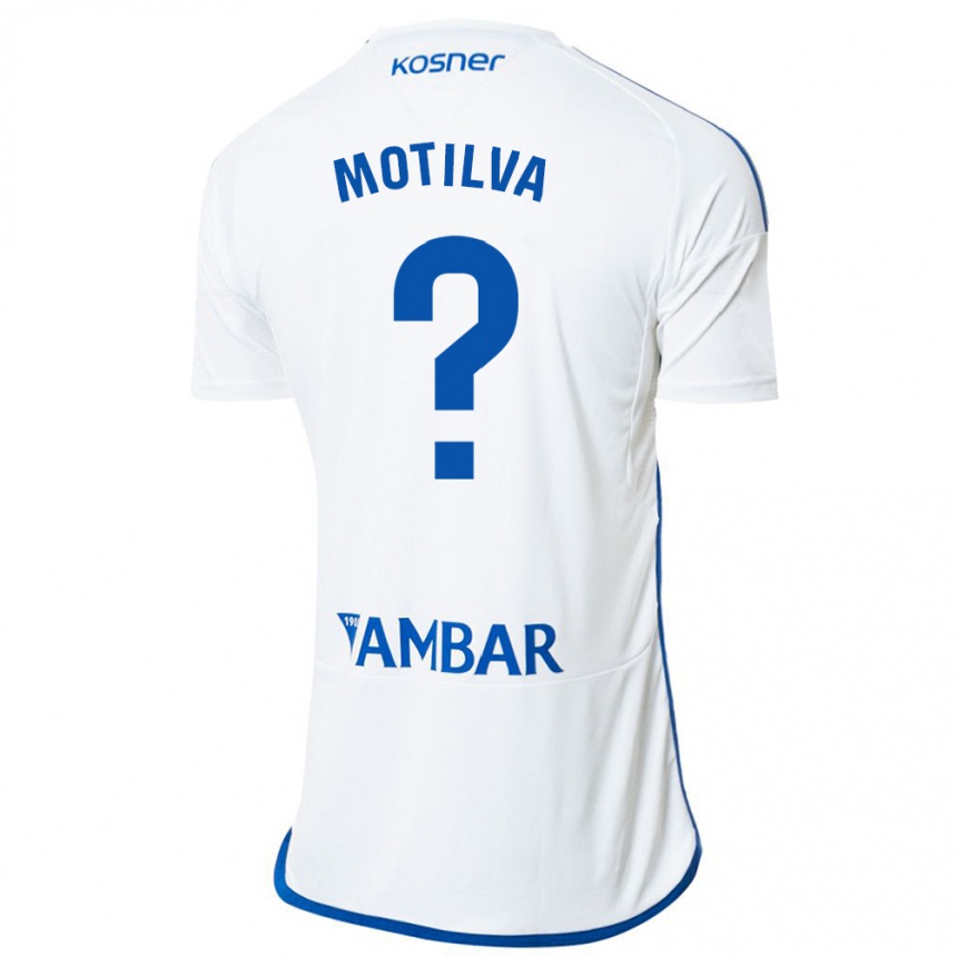 Mujer Fútbol Camiseta Adrián Motilva #0 Blanco 1ª Equipación 2023/24 Perú