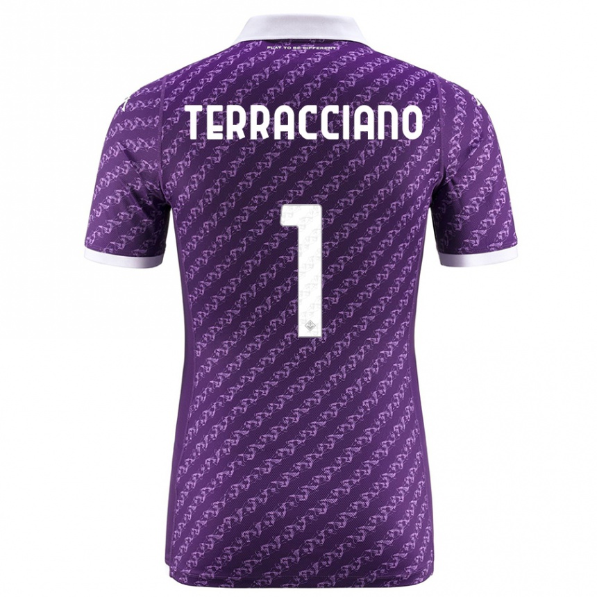 Mujer Fútbol Camiseta Pietro Terracciano #1 Violeta 1ª Equipación 2023/24 Perú