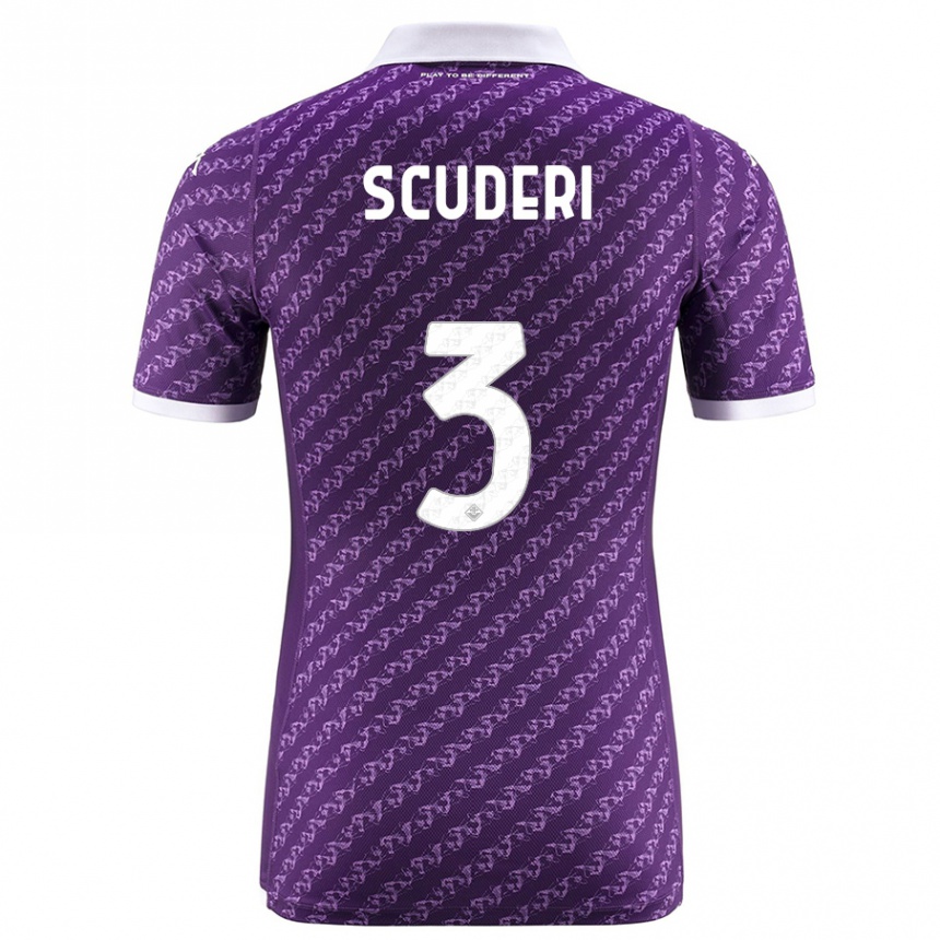 Mujer Fútbol Camiseta Giulio Scuderi #3 Violeta 1ª Equipación 2023/24 Perú