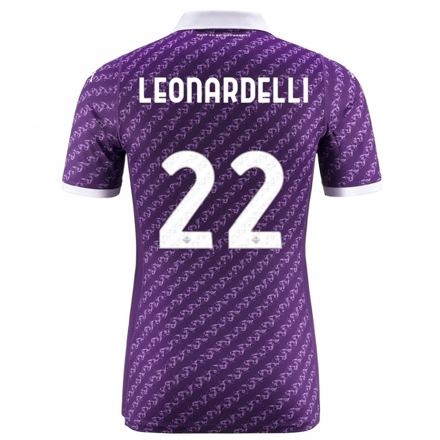 Mujer Fútbol Camiseta Pietro Leonardelli #22 Violeta 1ª Equipación 2023/24 Perú