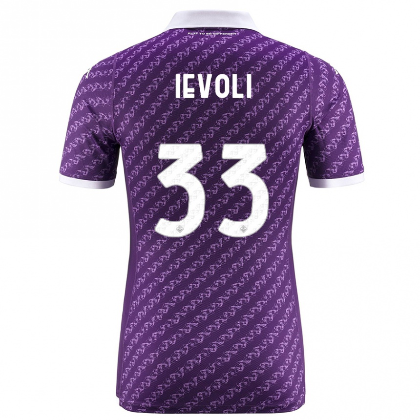 Mujer Fútbol Camiseta Mattia Ievoli #33 Violeta 1ª Equipación 2023/24 Perú