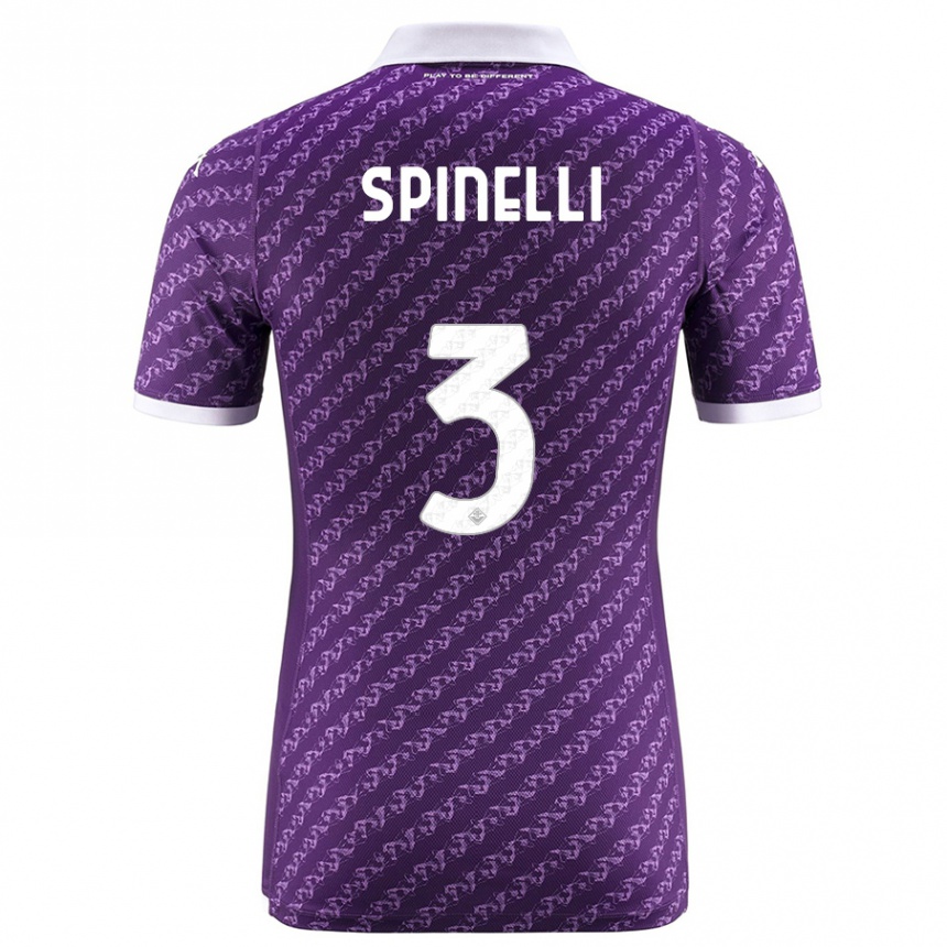 Mujer Fútbol Camiseta Giorgia Spinelli #3 Violeta 1ª Equipación 2023/24 Perú