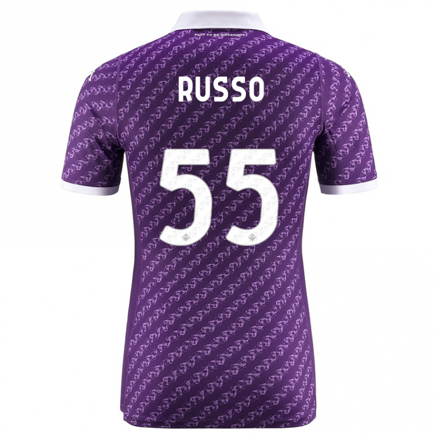 Mujer Fútbol Camiseta Federica Russo #55 Violeta 1ª Equipación 2023/24 Perú