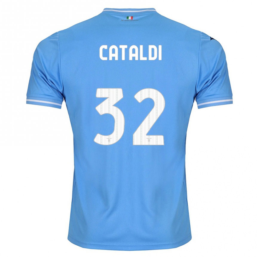 Mujer Fútbol Camiseta Danilo Cataldi #32 Azul 1ª Equipación 2023/24 Perú