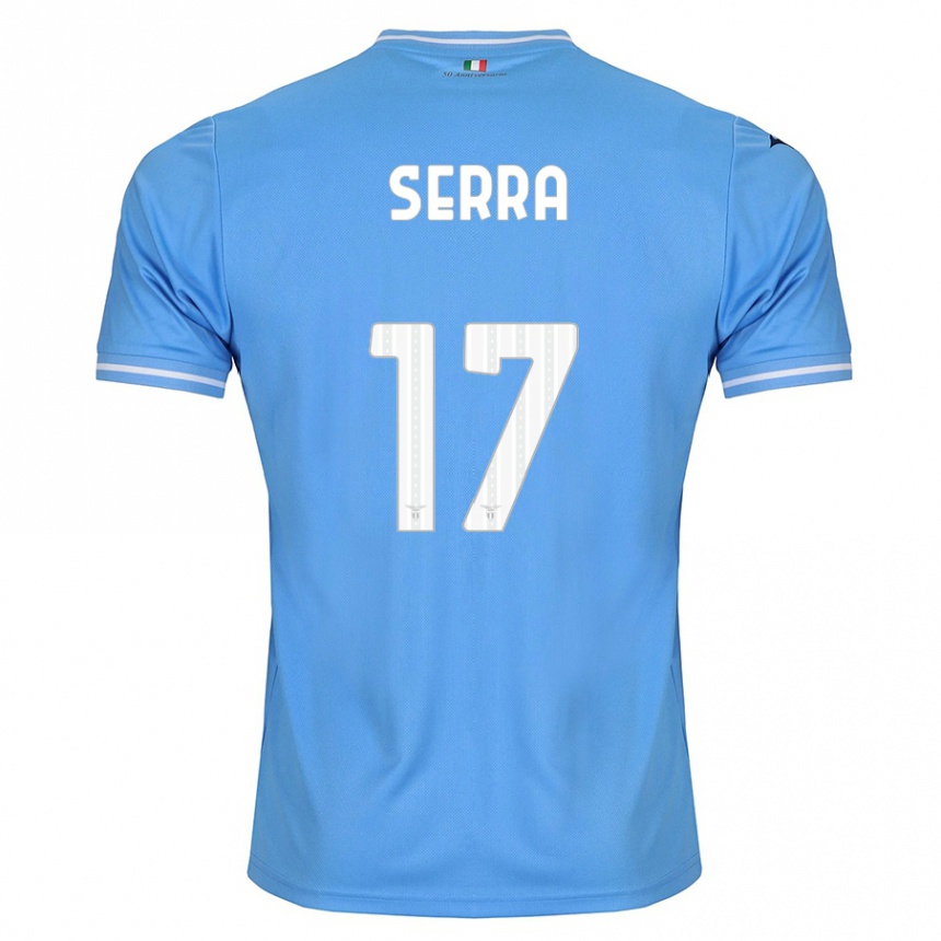 Mujer Fútbol Camiseta Federico Serra #17 Azul 1ª Equipación 2023/24 Perú