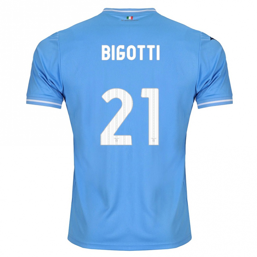 Mujer Fútbol Camiseta Massimo Bigotti #21 Azul 1ª Equipación 2023/24 Perú