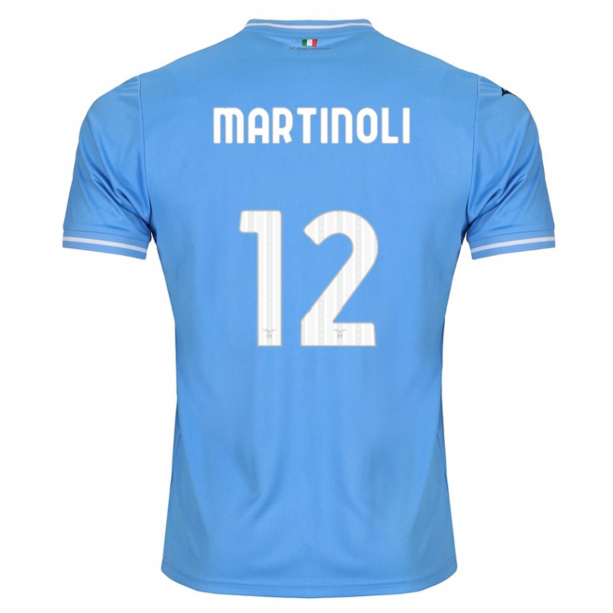 Mujer Fútbol Camiseta Elettra Martinoli #12 Azul 1ª Equipación 2023/24 Perú