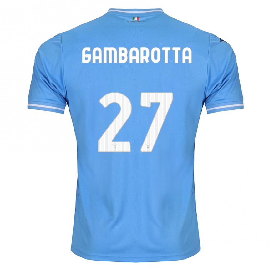 Mujer Fútbol Camiseta Margot Gambarotta #27 Azul 1ª Equipación 2023/24 Perú