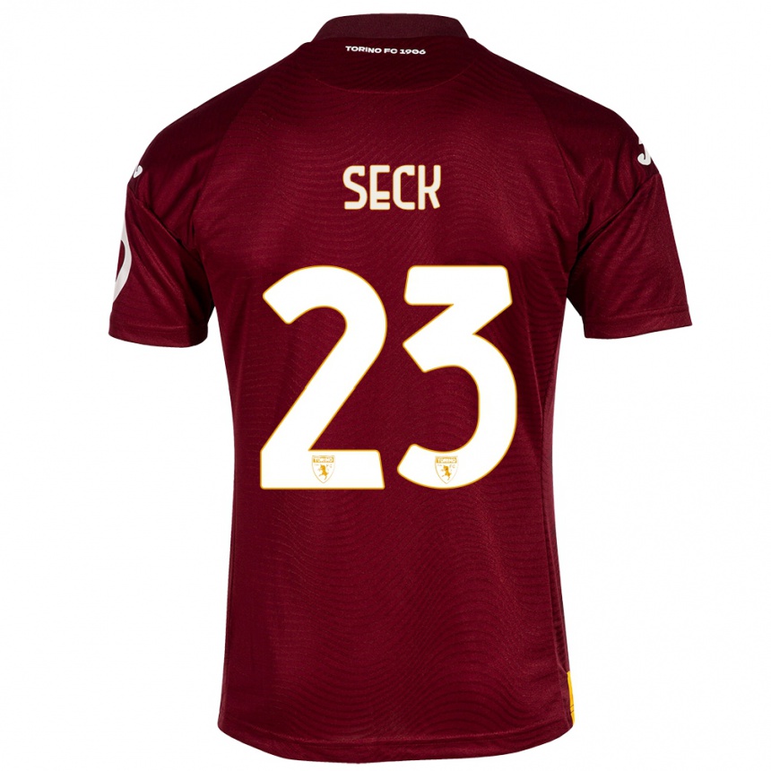 Mujer Fútbol Camiseta Demba Seck #23 Rojo Oscuro 1ª Equipación 2023/24 Perú