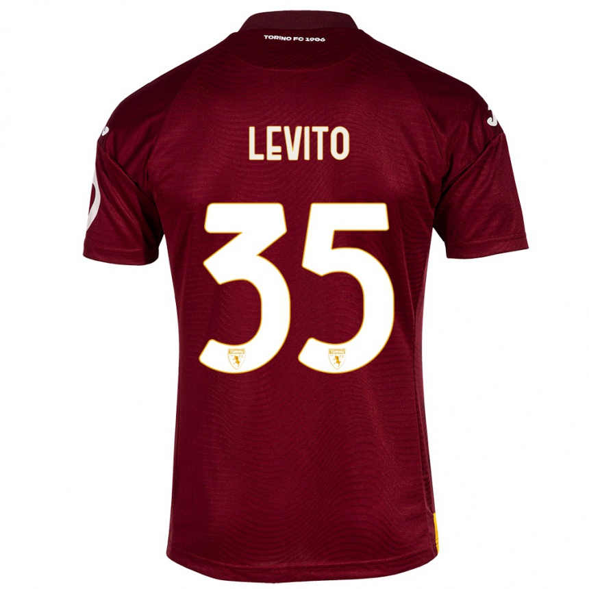 Mujer Fútbol Camiseta Isabeau Levito #35 Rojo Oscuro 1ª Equipación 2023/24 Perú