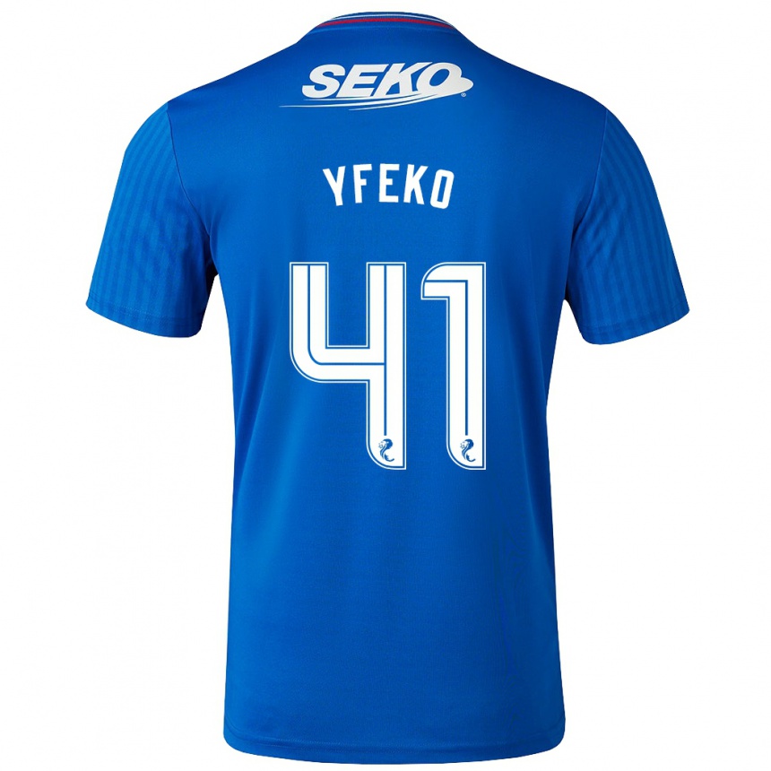 Mujer Fútbol Camiseta Johnly Yfeko #41 Azul 1ª Equipación 2023/24 Perú