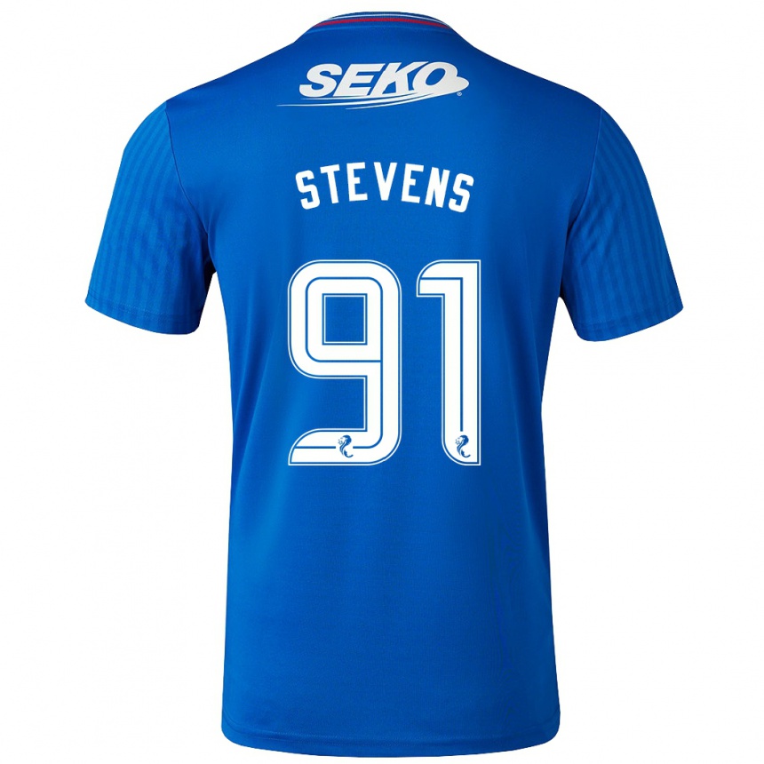 Mujer Fútbol Camiseta Archie Stevens #91 Azul 1ª Equipación 2023/24 Perú