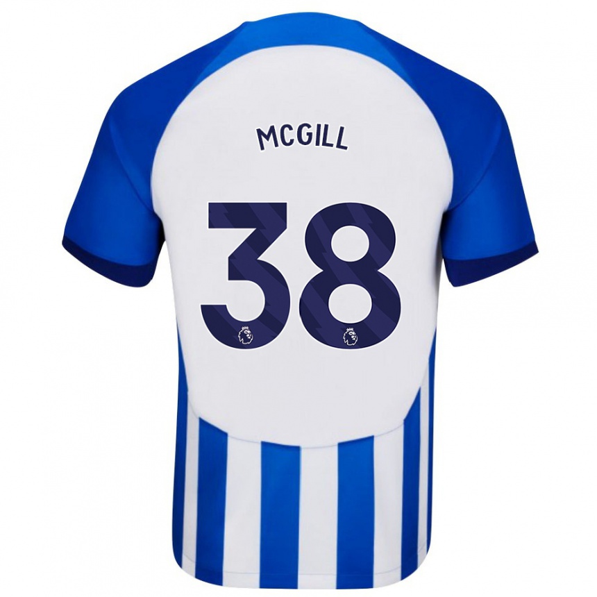 Mujer Fútbol Camiseta Tom Mcgill #38 Azul 1ª Equipación 2023/24 Perú