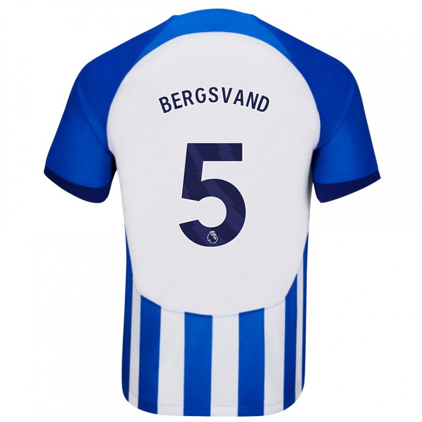 Mujer Fútbol Camiseta Guro Bergsvand #5 Azul 1ª Equipación 2023/24 Perú