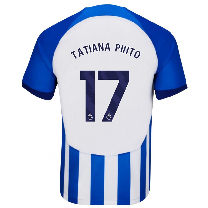 Mujer Fútbol Camiseta Tatiana Vanessa Ferreira Pinto #17 Azul 1ª Equipación 2023/24 Perú