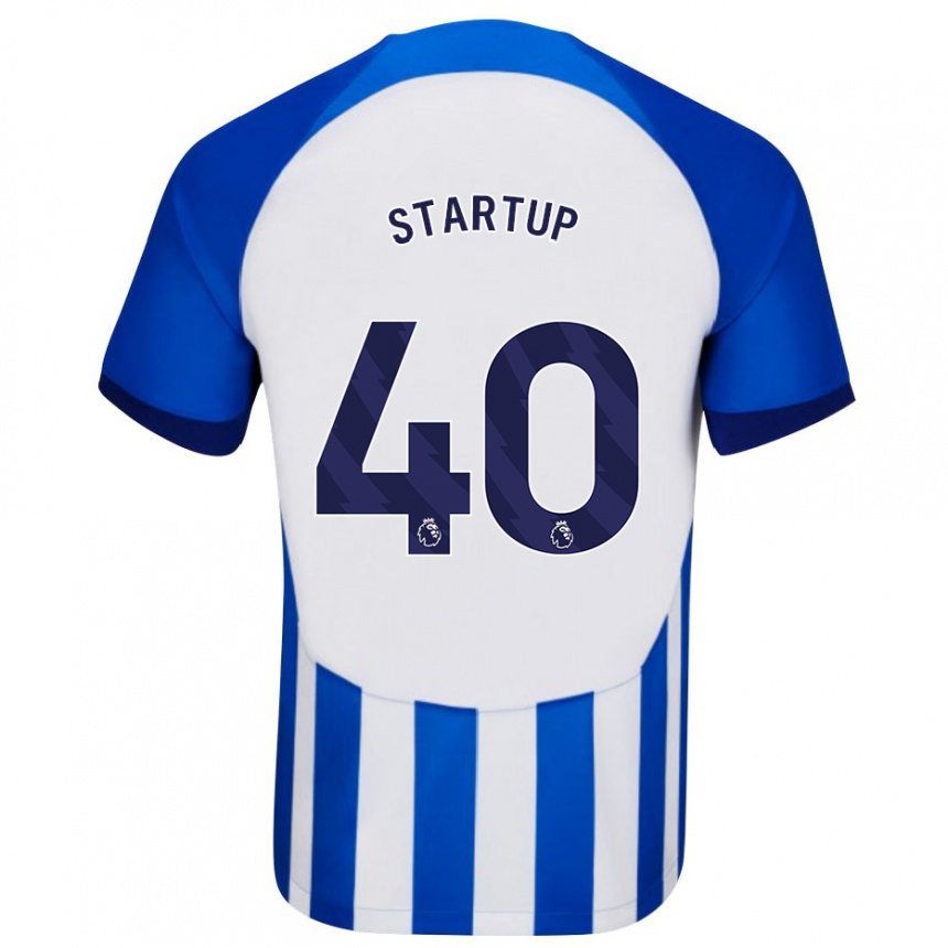 Mujer Fútbol Camiseta Katie Startup #40 Azul 1ª Equipación 2023/24 Perú