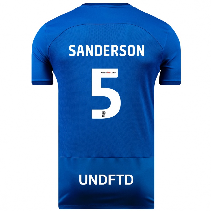 Mujer Fútbol Camiseta Dion Sanderson #5 Azul 1ª Equipación 2023/24 Perú