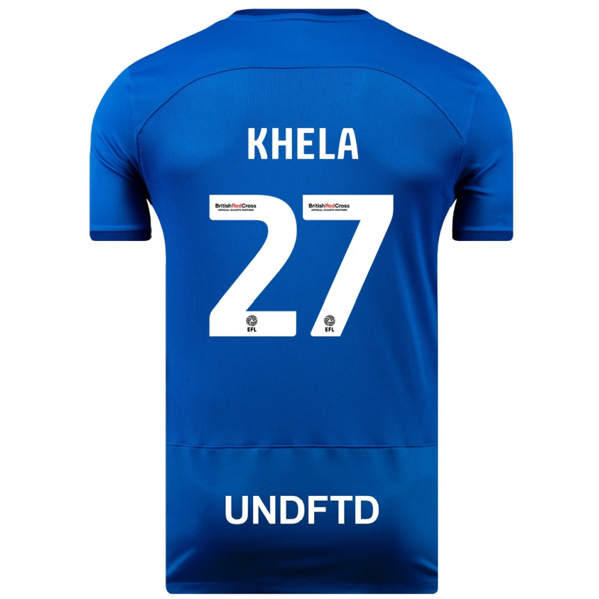 Mujer Fútbol Camiseta Brandon Khela #27 Azul 1ª Equipación 2023/24 Perú