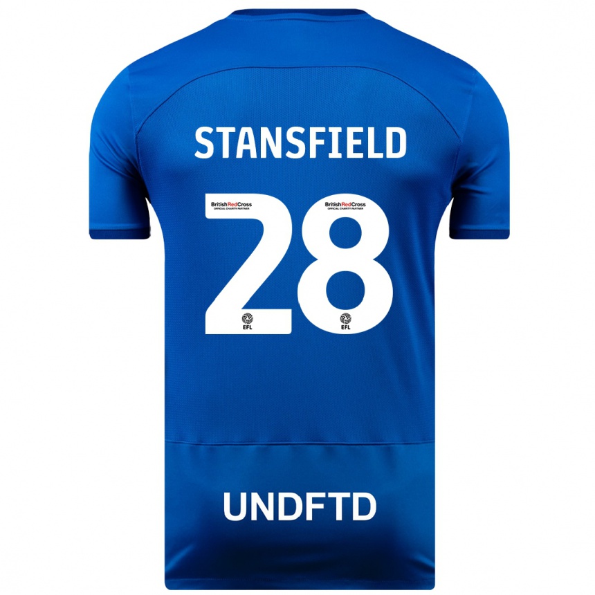 Mujer Fútbol Camiseta Jay Stansfield #28 Azul 1ª Equipación 2023/24 Perú