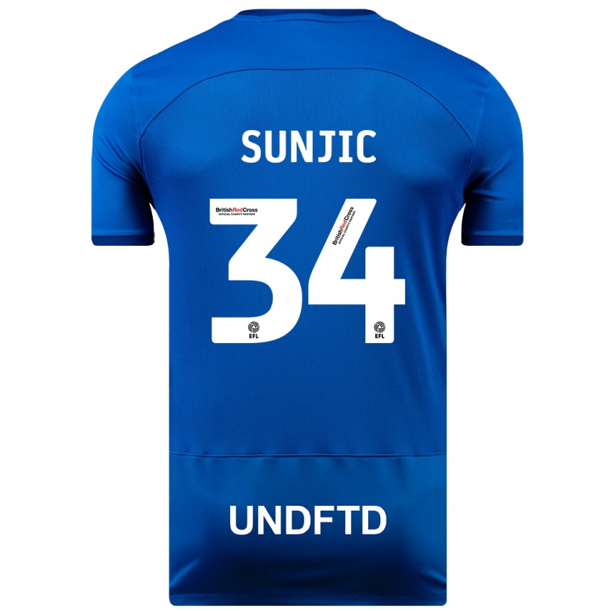 Mujer Fútbol Camiseta Ivan Sunjic #34 Azul 1ª Equipación 2023/24 Perú