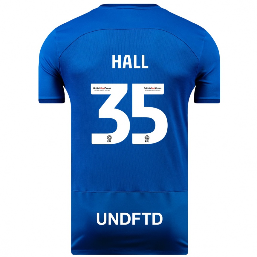 Mujer Fútbol Camiseta George Hall #35 Azul 1ª Equipación 2023/24 Perú