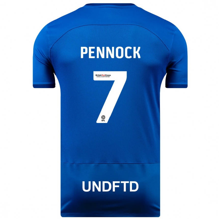 Mujer Fútbol Camiseta Jade Pennock #7 Azul 1ª Equipación 2023/24 Perú